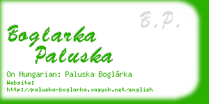boglarka paluska business card
